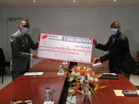 Lutte contre le Covid-19 : Afrique Gold et Nava Bharat Ventures Limited offrent 55 millions FCFA Ã  lâ€™Etat ivoirien  